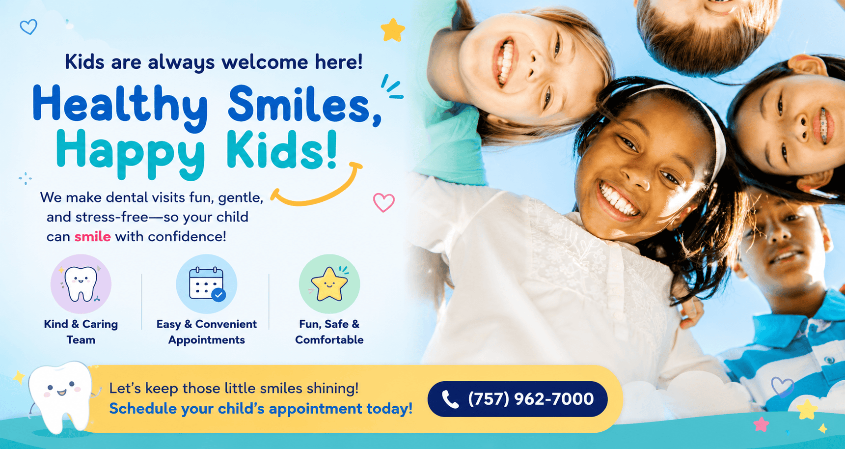 kids smiling